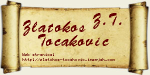 Zlatokos Točaković vizit kartica